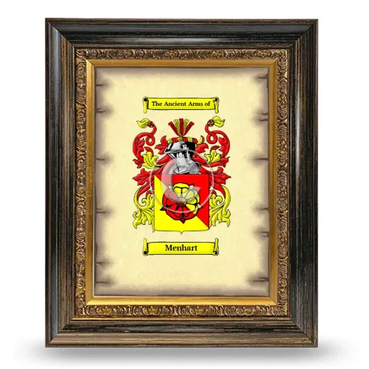 Menhart Coat of Arms Framed - Heirloom