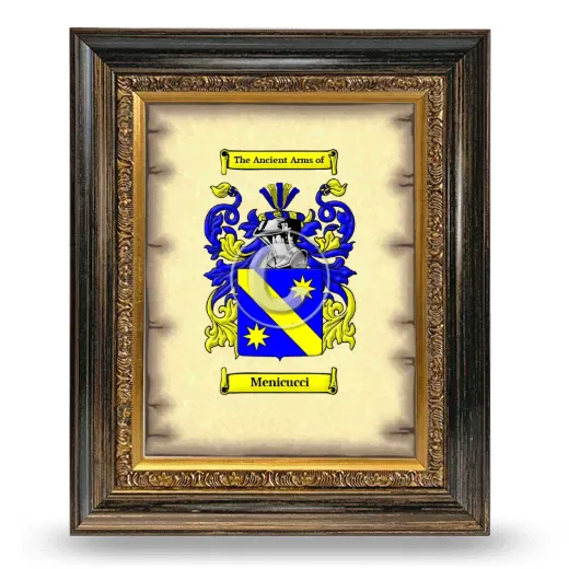 Menicucci Coat of Arms Framed - Heirloom