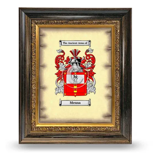 Menna Coat of Arms Framed - Heirloom