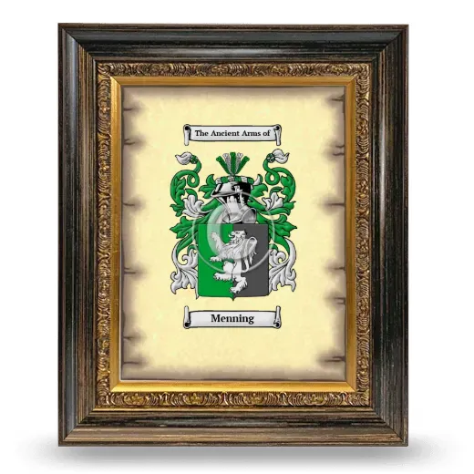 Menning Coat of Arms Framed - Heirloom