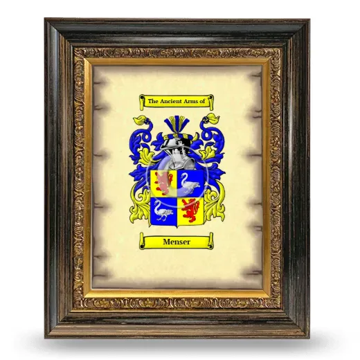 Menser Coat of Arms Framed - Heirloom
