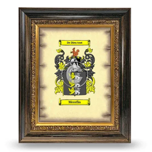 Merefin Coat of Arms Framed - Heirloom