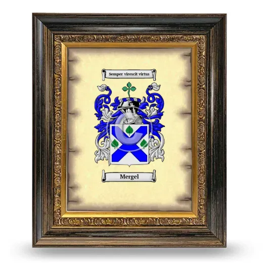 Mergel Coat of Arms Framed - Heirloom