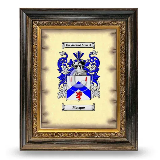 Merque Coat of Arms Framed - Heirloom