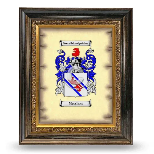 Mershon Coat of Arms Framed - Heirloom