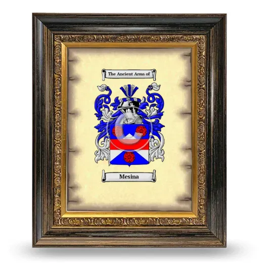 Mesina Coat of Arms Framed - Heirloom
