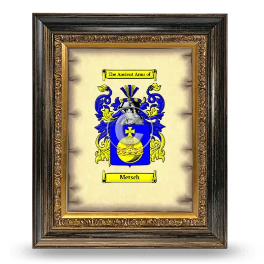 Metsch Coat of Arms Framed - Heirloom