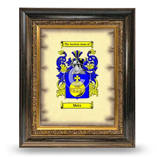 Metz Coat of Arms Framed - Heirloom