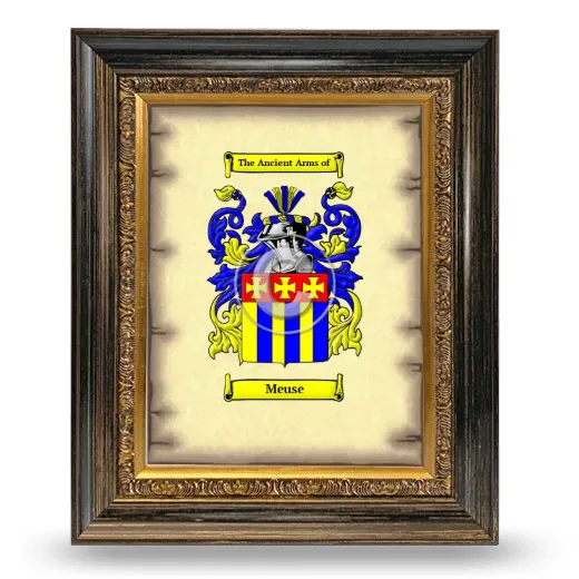 Meuse Coat of Arms Framed - Heirloom