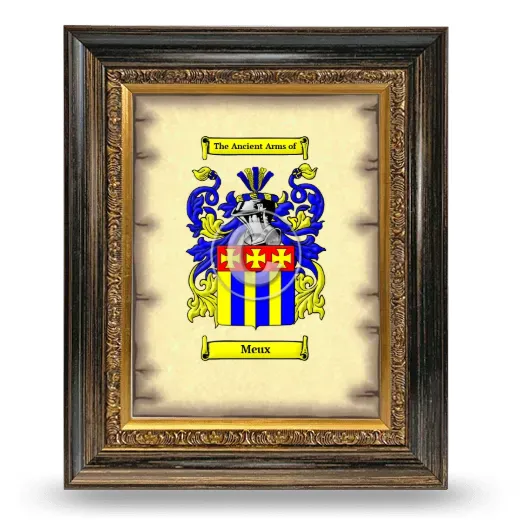 Meux Coat of Arms Framed - Heirloom