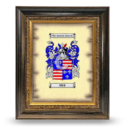 Mick Coat of Arms Framed - Heirloom