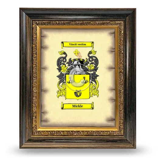 Mickle Coat of Arms Framed - Heirloom
