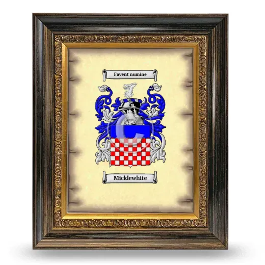 Micklewhite Coat of Arms Framed - Heirloom