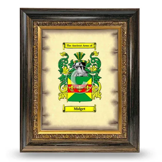 Midget Coat of Arms Framed - Heirloom