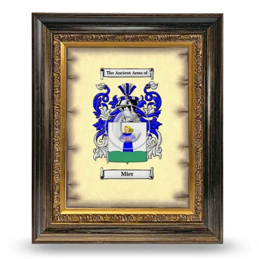 Mier Coat of Arms Framed - Heirloom