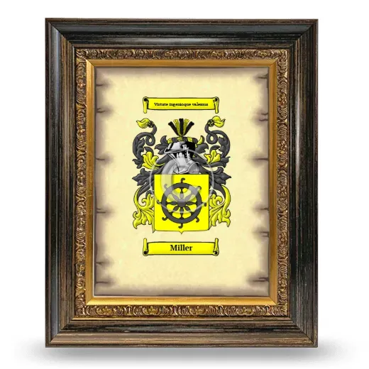 Miller Coat of Arms Framed - Heirloom