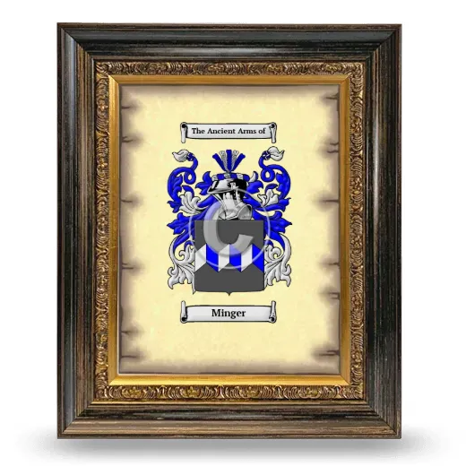 Minger Coat of Arms Framed - Heirloom