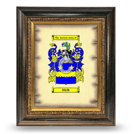 Mirik Coat of Arms Framed - Heirloom