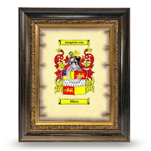 Mirra Coat of Arms Framed - Heirloom