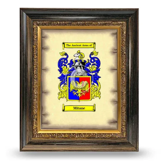Mitane Coat of Arms Framed - Heirloom