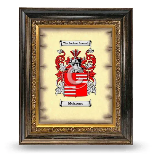 Moisones Coat of Arms Framed - Heirloom
