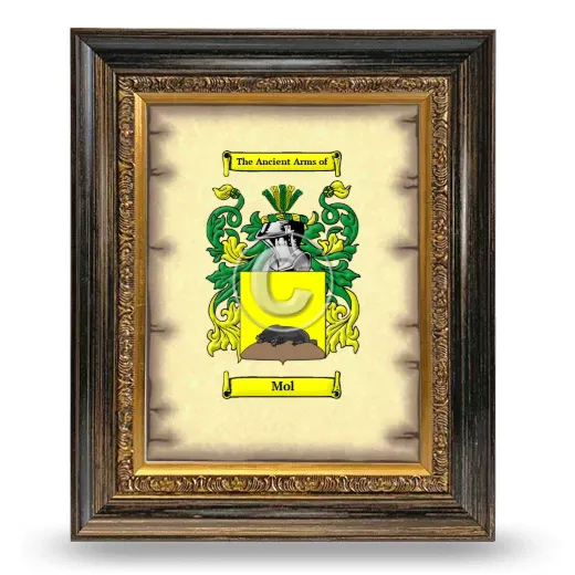 Mol Coat of Arms Framed - Heirloom