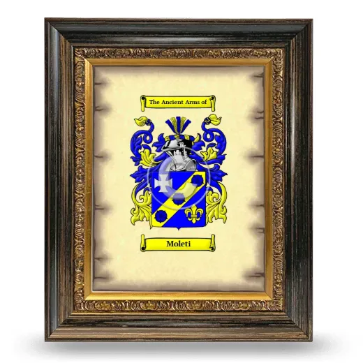 Moleti Coat of Arms Framed - Heirloom