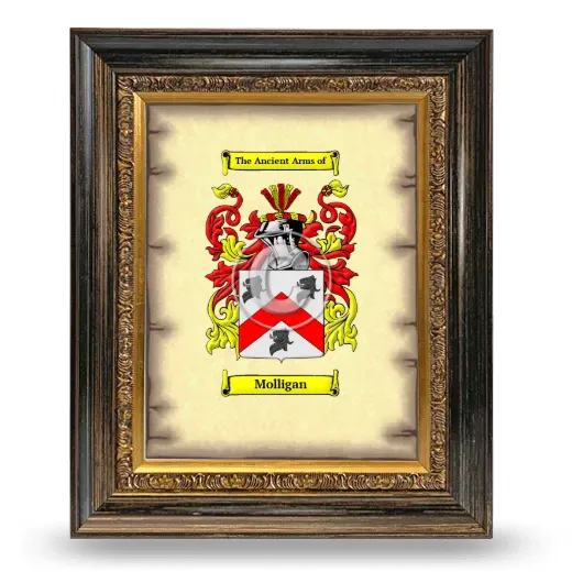 Molligan Coat of Arms Framed - Heirloom