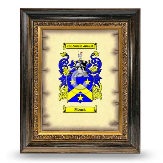Monck Coat of Arms Framed - Heirloom