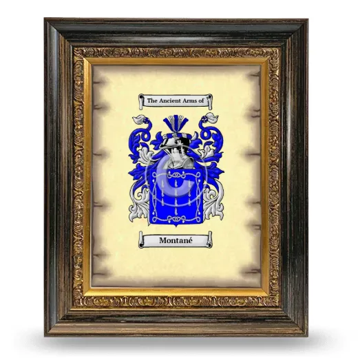 Montané Coat of Arms Framed - Heirloom