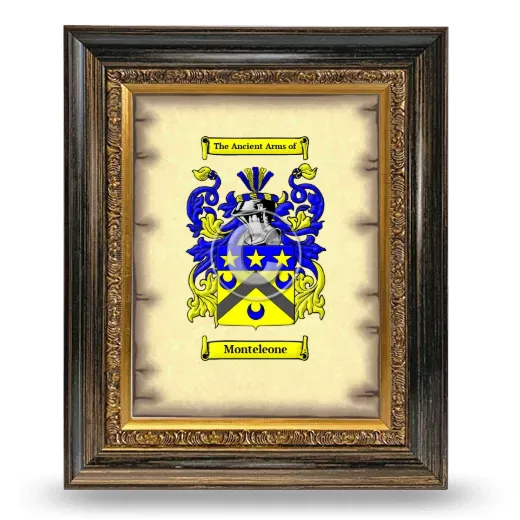 Monteleone Coat of Arms Framed - Heirloom