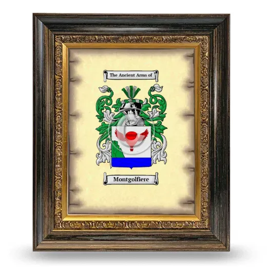 Montgolfiere Coat of Arms Framed - Heirloom