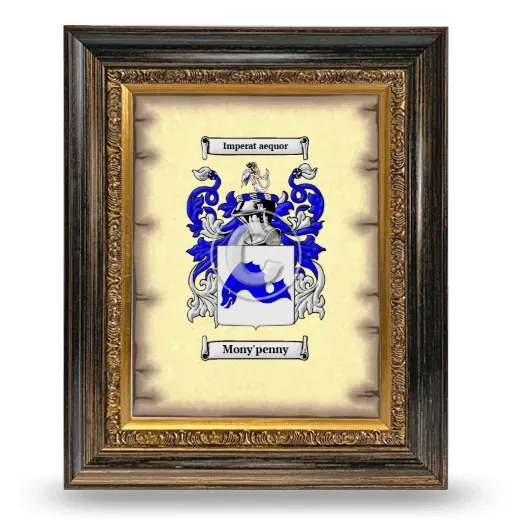 Mony'penny Coat of Arms Framed - Heirloom