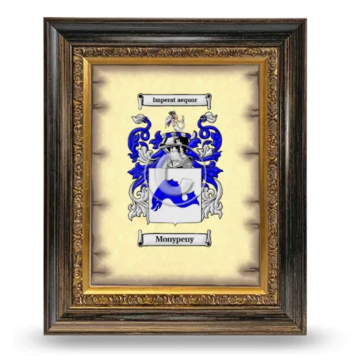 Monypeny Coat of Arms Framed - Heirloom