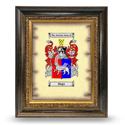 Mops Coat of Arms Framed - Heirloom