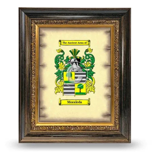 Moraleda Coat of Arms Framed - Heirloom