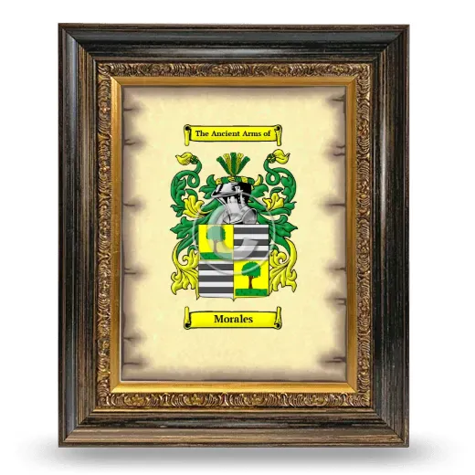 Morales Coat of Arms Framed - Heirloom