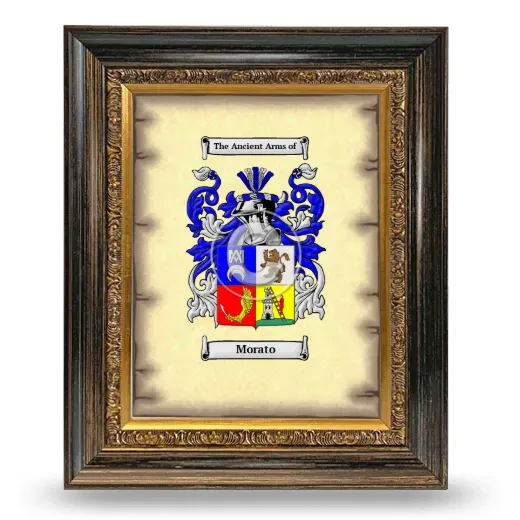Morato Coat of Arms Framed - Heirloom