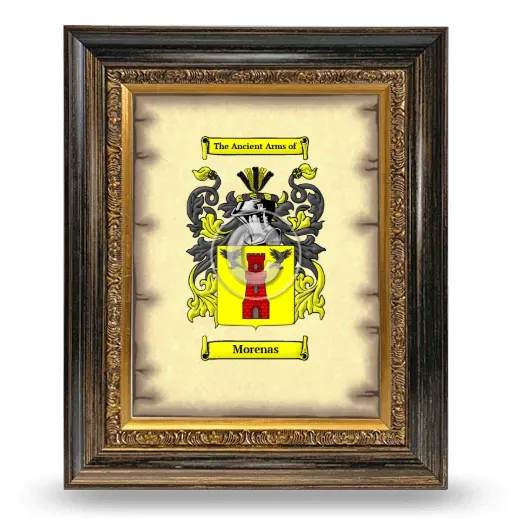 Morenas Coat of Arms Framed - Heirloom