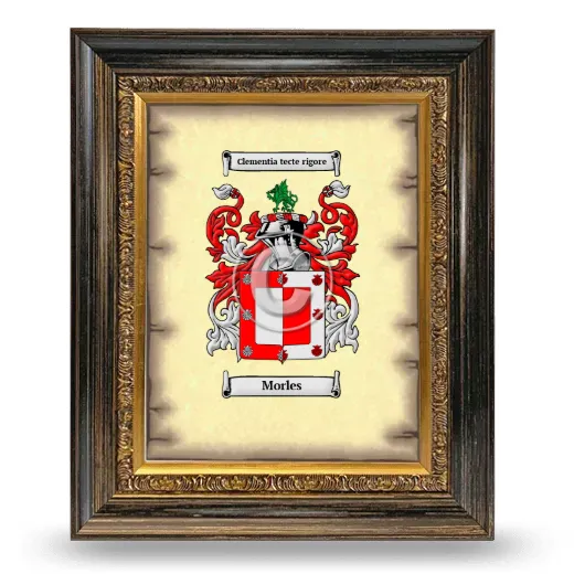 Morles Coat of Arms Framed - Heirloom