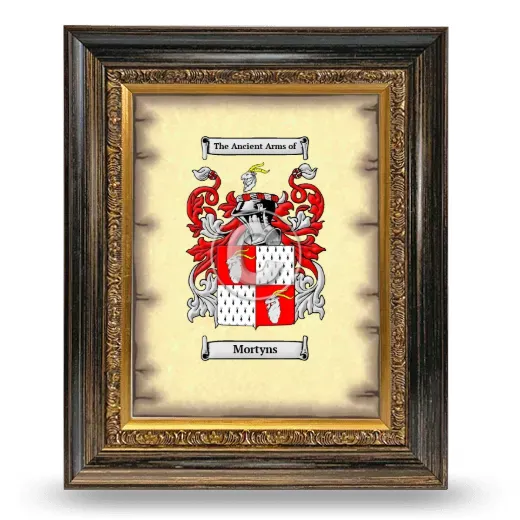 Mortyns Coat of Arms Framed - Heirloom