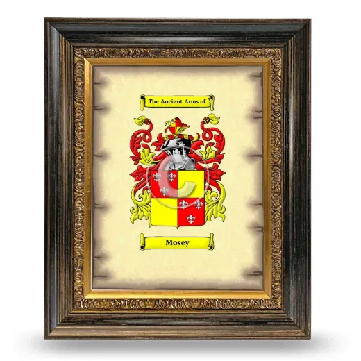 Mosey Coat of Arms Framed - Heirloom