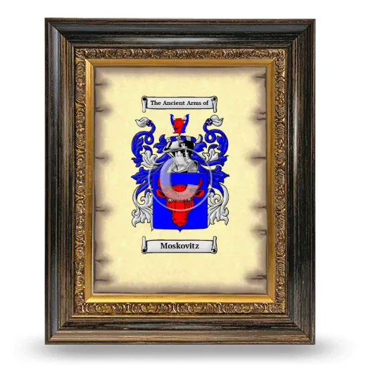 Moskovitz Coat of Arms Framed - Heirloom