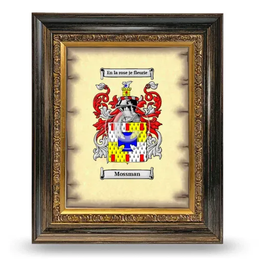 Mossman Coat of Arms Framed - Heirloom