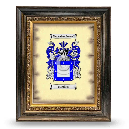 Moulins Coat of Arms Framed - Heirloom