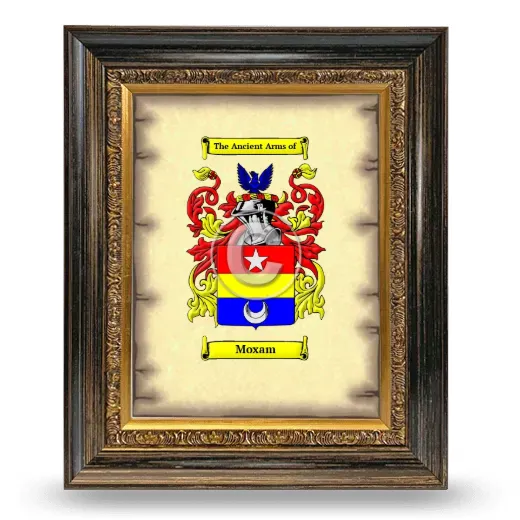 Moxam Coat of Arms Framed - Heirloom