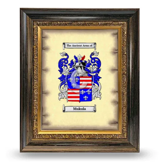 Mukula Coat of Arms Framed - Heirloom
