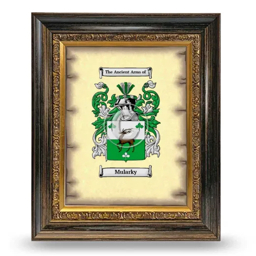 Mularky Coat of Arms Framed - Heirloom