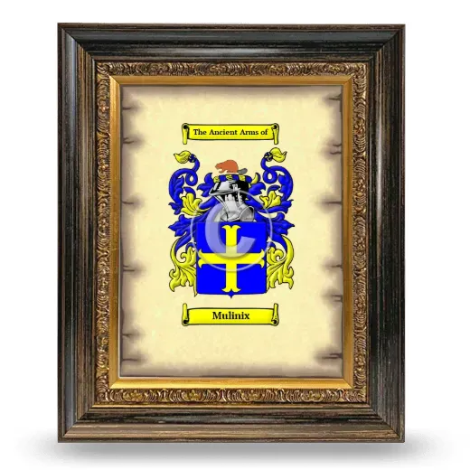 Mulinix Coat of Arms Framed - Heirloom