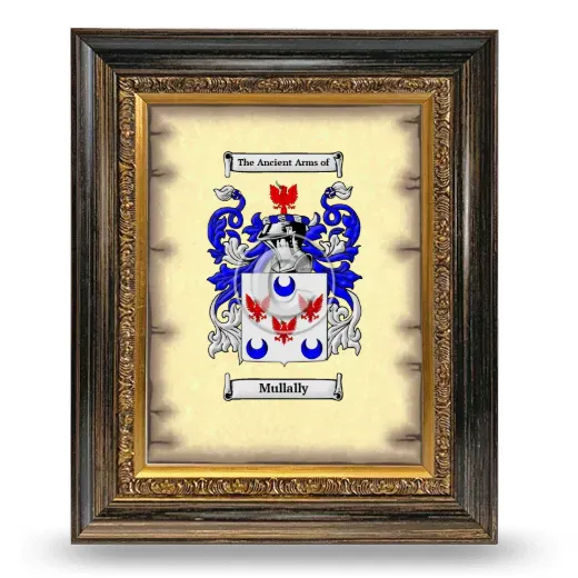 Mullally Coat of Arms Framed - Heirloom